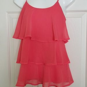 Candies Spaghetti Strap Ruffled Shirt - Small